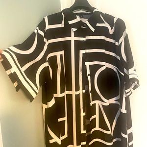 Shein Tunic in modern black & white